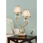 Interiors 1900 UL1TBSH-UL1T2B New Classics Oksana Antique Brass Twin Table Lamp & Beige Shades