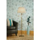 Interiors 1900 CA1FSASH-W-CA1FSAB New Classics Stanford Antique Brass Swing Arm Floor Lamp & Beige Shade