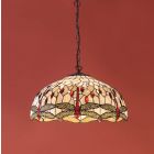 Interiors 1900 T056SH50-SU02/3 Tiffany Dragonfly Beige Large 3Lt Pendant