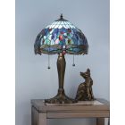 Interiors 1900 T009SH40-DB6 Tiffany Dragonfly Blue Medium Table Lamp