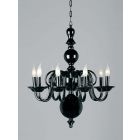 Impex Lighting CB05519/08/BLK Salas 8 Light Chrome Glass Celiling Pendant Light