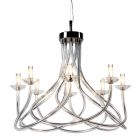 Impex Lighting CB301162/08/CH Borosi 8 Light Chrome Glass Celiling Pendant Light