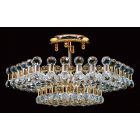 Impex Lighting CE01007/06/G Ancona 6 Light Gold Finish Semi Flush Ceiling Light