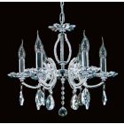 Impex Lighting CE07100/06/CH Rouen 6 Light Chrome Crystal Ceiling Chandelier Light
