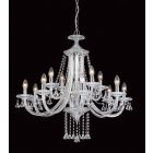 Impex Lighting CF112151/12/CH Calgary 12 Light Chrome Crystal Ceiling Pendant Light