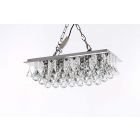 Impex Lighting CFH201114/06/PL/CH Parma 6 Light Chrome Crystal Flush Ceiling Light