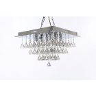 Impex Lighting CFH301171/06/PL/CH Parma 6 Light Chrome Crystal Flush Ceiling Light