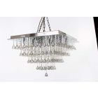 Impex Lighting CFH301171/12/PL/CH Parma 12 Light Chrome Crystal Flush Ceiling Light