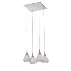 Impex Lighting CFH501131/04/CH Simone 4 Light Chrome Cluster Ceiling Pendant Light
