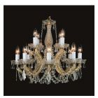 Impex Lighting CP00150/8+4/G Marie Theresa 12 Light Chrome Crystal Ceiling Chandelier Light