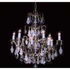 Impex Lighting CP06003/12/PB Louvre 12 Light Polished Brass Crystal Celiling Pendant Light
