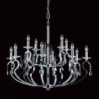 Impex Lighting CPA11820/8+4/CH Rhinestone 12 Light Chrome Crystal Ceiling Chandelier Light