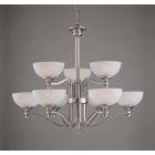Impex Lighting PG00532/3+6 Texas 9 Light Satin Nickel Ceiling Pendant Light