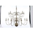 Impex Lighting PG05579/16/CRM Bologna 16 Light Cream Pendant Ceiling Light
