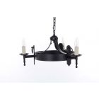 Impex Lighting SMRR00163/MBLK Mitre 3 Light Matt Black Pendant Ceiling Light