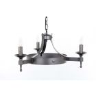 Impex Lighting SMRR01073/STR Saxon 3 Light Sterling Pendant Ceiling Light