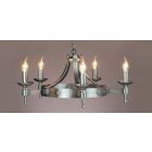 Impex Lighting SMRR01075/STR Saxon 5 Light Sterling Pendant Ceiling Light