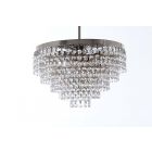 Impex Lighting ST00001/30/03/N Dortmund 3 Light Nickel Crystal Pendant Ceiling Light
