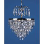 Impex Lighting ST00007/35/03/N Dresden 3 Light Nickel Crystal Pendant Ceiling Light