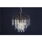 Impex Lighting ST02000/35/01/AB Shower 1 Light Antique Brass Pendant Ceiling Light