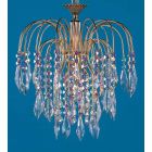 Impex Lighting ST02200/35/01/G Shower 1 Light Rainbow Crystal Gold Plated Pendant Ceiling Light