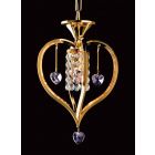 Impex Lighting ST02701/G Valentine 1 Light Gold Pendant Crystal Ceiling Light
