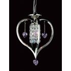 Impex Lighting ST02701/N Valentine 1 Light Nickel Pendant Crystal Ceiling Light