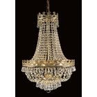 Impex Lighting ST03016/45/08/G Frankfurt 8 Light Gold Pendant Ceiling Light