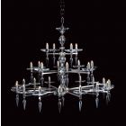 Impex Lighting STH02008/16+8+4/N Sorrento 28 Light Nickel Pendant Ceiling Light