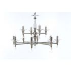 Impex Lighting STH03061/8+4/N San Marino 12 Light Nickel Pendant Ceiling Light