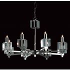 Impex Lighting STH06000/08/N Cube 8 Light Nickel Pendant Ceiling Light