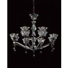 Impex Lighting STH06050/8+4/N Bresica 12 Light Nickel Crystal Pendant Ceiling Light