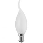 40W 240V Pearl Matt SBC B15 Flame Bent Tip Candelux Candle