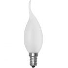 60W 240V SES E14 Satin Frosted Candelux Bent Tip Candle