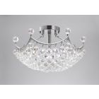 Diyas IL30033 Cesto Polished Chrome/Crystal 6 Light Semi Flush Ceiling Light