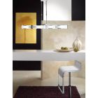 Mantra M0397 Duna E27 Pendant 4 Light E27 Bar, Polished Chrome/White Acrylic
