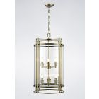 Diyas IL31094 Eaton Antique Brass/Glass 6 Light Pendant Light