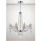 Diyas IL31616 Eden Polished Chrome/Crystal 8 Light G9 Pendant Light