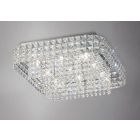 Diyas IL31153 Edison Polished Chrome/Crystal 9 Light Square Ceiling Light