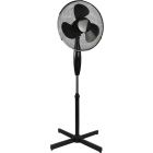 16" Pedestal Black Fan High Performance 3-Speed, Oscillating, Height Adjustable, Tilt