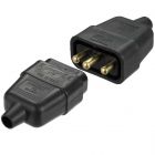 10A 3 Pin Connector Black