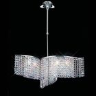 Diyas IL30572 Fabio Polished Chrome 6 Light Wall Lamp Switched Pendant Semi-Flush Convertible 3 Arm