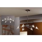 Mantra M0301 Flavia Telescopic Pendant Semi Flush Convertible Round 6 Light G9, Polished Chrome