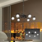 Mantra M0801BC Fragma Telescopic Semi Flush Convertible 6 Light G9, Black Chrome