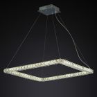 Diyas IL80039 Galaxy Polished Chrome 1 Drop Square Pendant Large LED