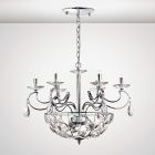 Diyas IL31650 Galilea Polished Chrome/Crystal 9 Light G9 Pendant Light