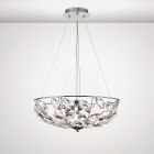 Diyas IL31656 Galilea Polished Chrome/Crystal 6 Light G9 Pendant Light