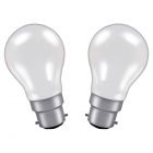 2x Philips 60W 240V Bayonet Cap BC B22 Dimmable GLS Pearl