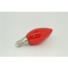 LED Filament Energy Saving SES E14 240v Red Opaque Candle