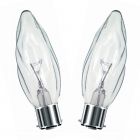 BELL 01397 - 40W 240V BC B22 Flambelle Twisted Clear Twin Pack
